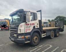 2007 Scania P310 6x2 26 Tons GVW, Day Cab. Mid-lift axle, Steel suspension, Flat bed Beaver